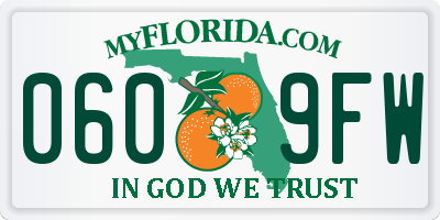FL license plate 0609FW