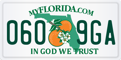 FL license plate 0609GA
