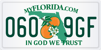 FL license plate 0609GF