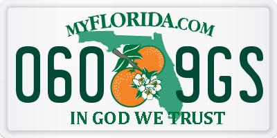 FL license plate 0609GS