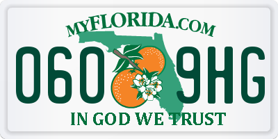 FL license plate 0609HG