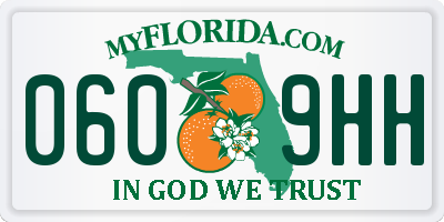 FL license plate 0609HH