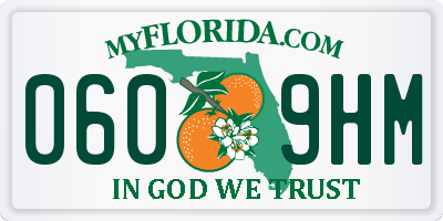 FL license plate 0609HM