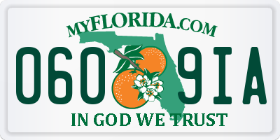 FL license plate 0609IA