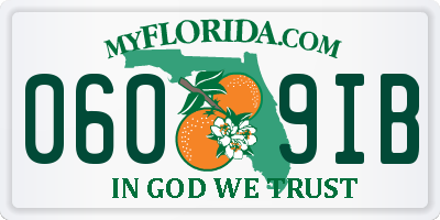 FL license plate 0609IB