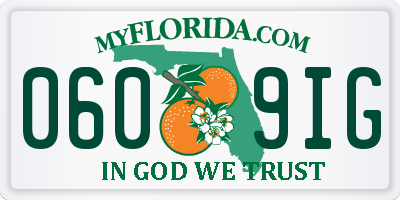 FL license plate 0609IG