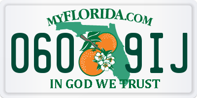 FL license plate 0609IJ