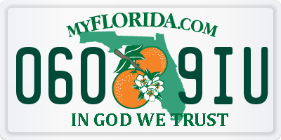 FL license plate 0609IU