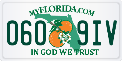 FL license plate 0609IV