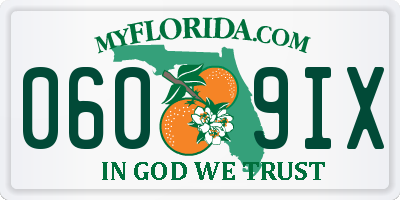 FL license plate 0609IX