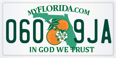 FL license plate 0609JA