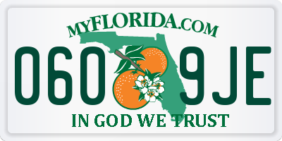FL license plate 0609JE