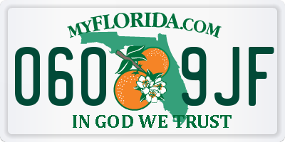 FL license plate 0609JF