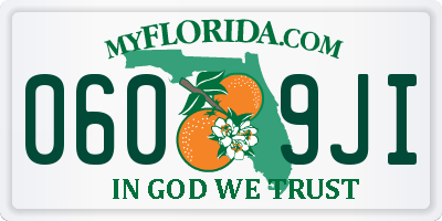FL license plate 0609JI