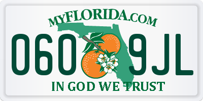 FL license plate 0609JL