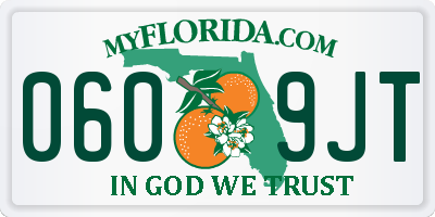 FL license plate 0609JT
