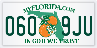 FL license plate 0609JU