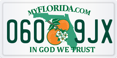 FL license plate 0609JX