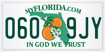 FL license plate 0609JY