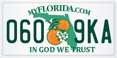 FL license plate 0609KA