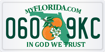FL license plate 0609KC