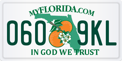 FL license plate 0609KL