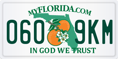 FL license plate 0609KM