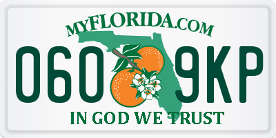FL license plate 0609KP