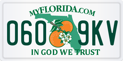 FL license plate 0609KV