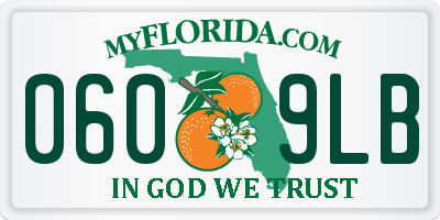 FL license plate 0609LB