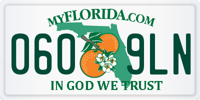 FL license plate 0609LN