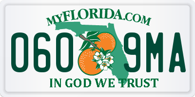 FL license plate 0609MA
