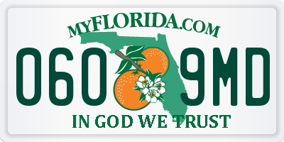 FL license plate 0609MD
