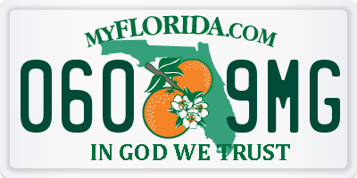 FL license plate 0609MG