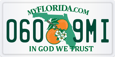 FL license plate 0609MI