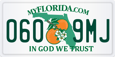 FL license plate 0609MJ
