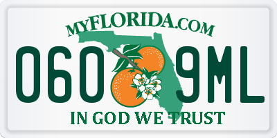 FL license plate 0609ML