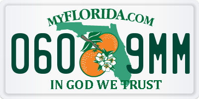 FL license plate 0609MM