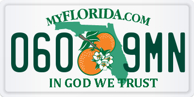FL license plate 0609MN