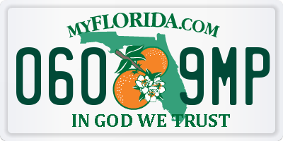 FL license plate 0609MP