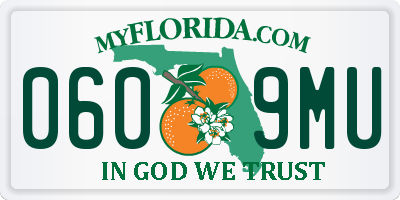 FL license plate 0609MU