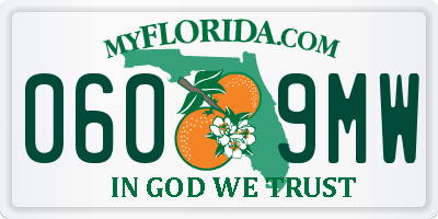 FL license plate 0609MW