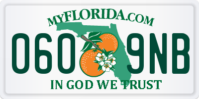 FL license plate 0609NB