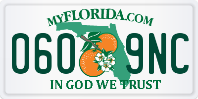 FL license plate 0609NC