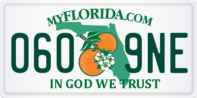 FL license plate 0609NE