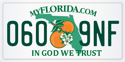 FL license plate 0609NF