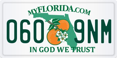 FL license plate 0609NM