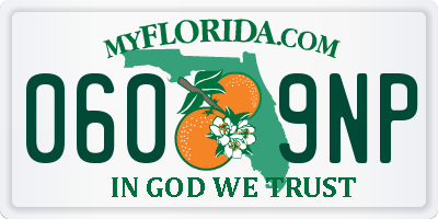 FL license plate 0609NP