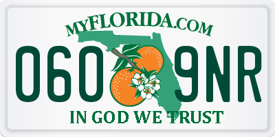 FL license plate 0609NR