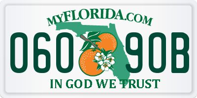FL license plate 0609OB